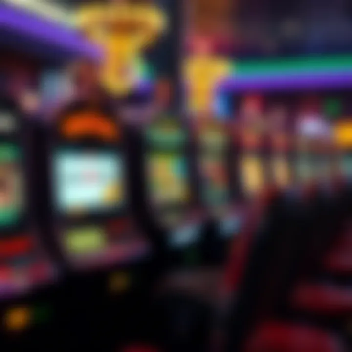 Illustration showing responsible gambling symbols and tips alongside poker machines for safe play