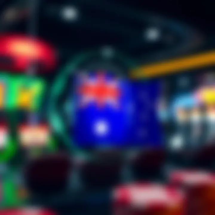 Safe and secure online gambling environment with a digital lock and Australian flag
