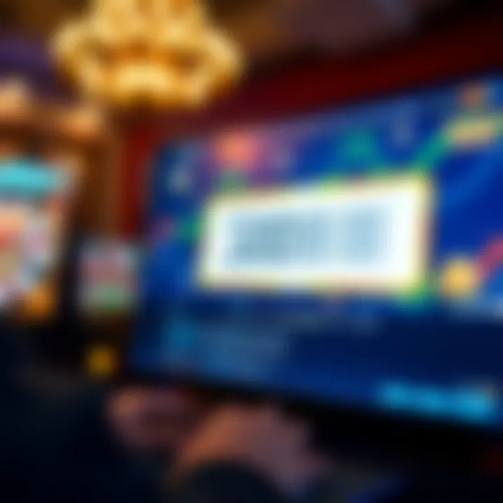 Illustration of a digital casino bonus code being applied on a computer screen