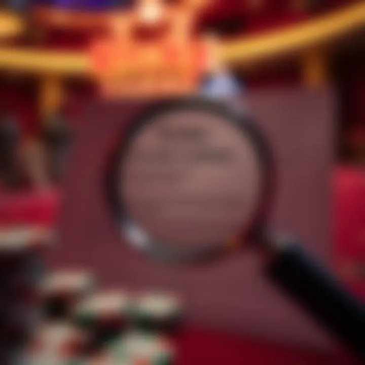 Wagering Requirements and Terms for Ricky Casino Free Chips Graphic showing terms and conditions document with magnifying glass highlighting wagering requirements