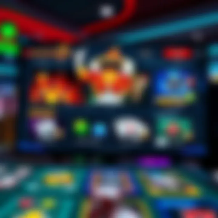 User interface displaying RocketPlay 5 gameplay with vibrant graphics and interactive elements