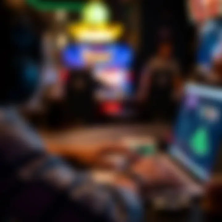 Illustration of an Australian player using a laptop to enter a RocketPlay promo code on a gaming website