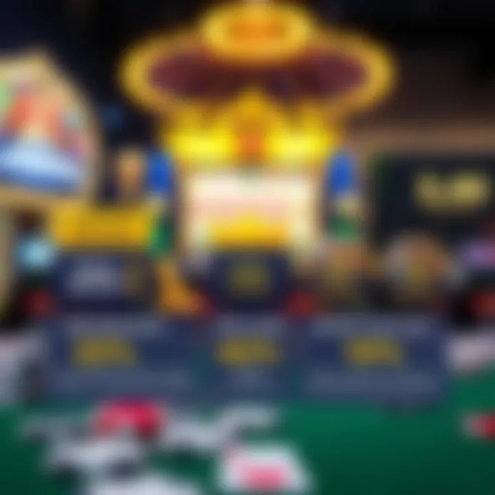 Illustration showing various types of casino bonuses such as free spins and deposit matches