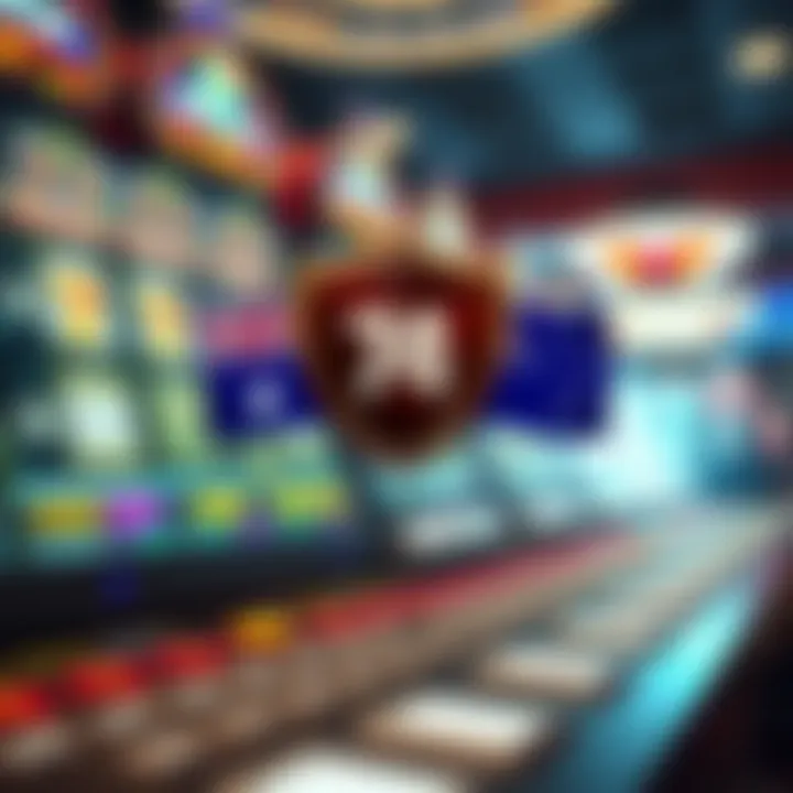 Secure online gaming platform with safety shield icon and Australian flag