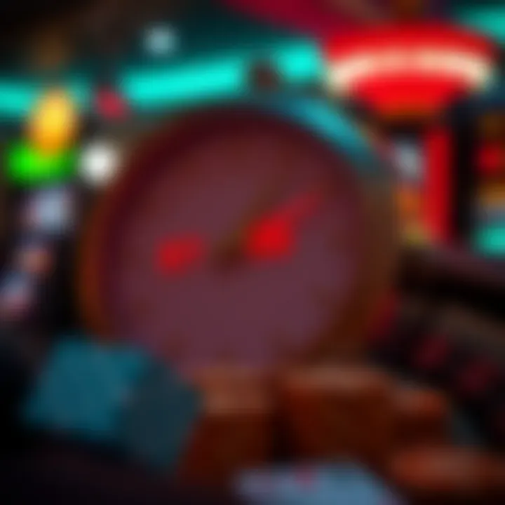 Illustration of a clock with currency symbols indicating withdrawal processing times at an online casino