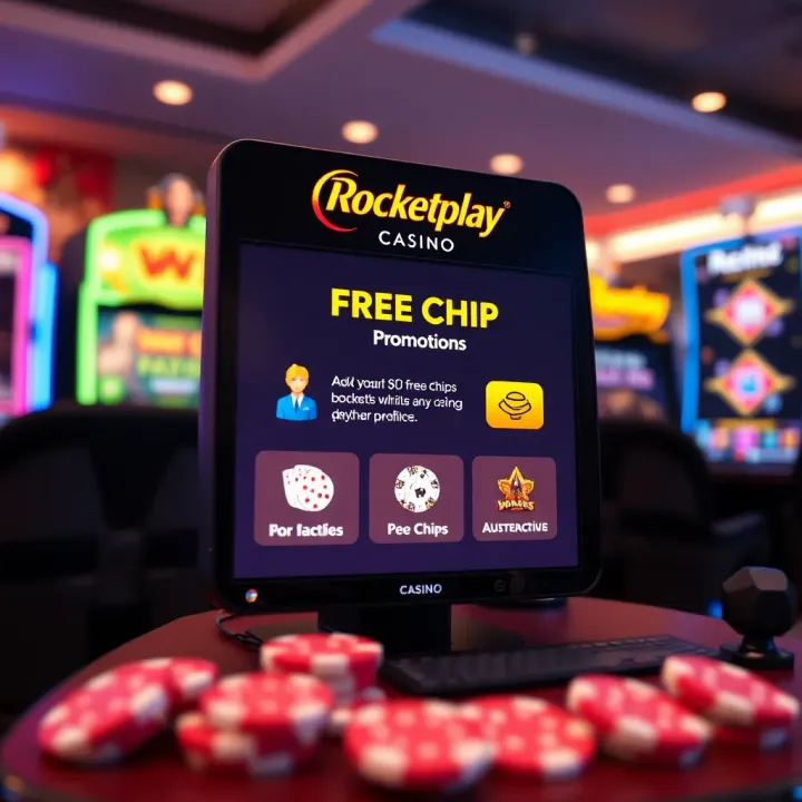 Interface showing how to claim free chip promotions on a gaming platform for Australian players