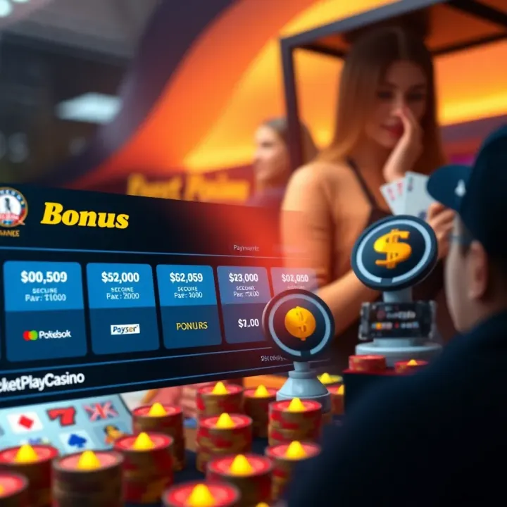 Secure online payment methods and bonus offers displayed on a user-friendly casino dashboard