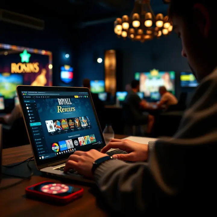 Player browsing alternative online gaming platforms on a laptop