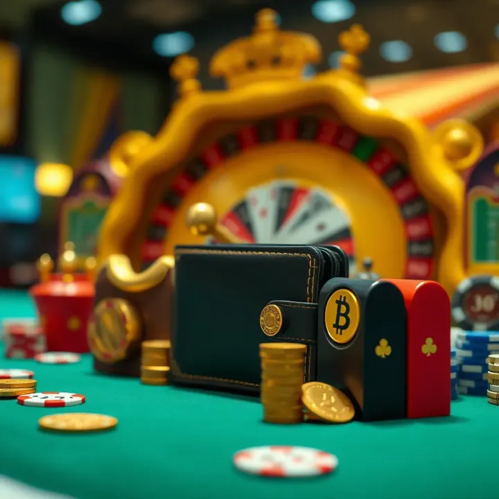 Digital wallet and payment methods icons representing secure and fast transactions for online casino players