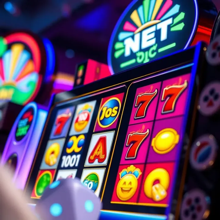 Colorful pokies game interface showing reels and symbols during gameplay