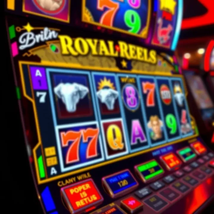 Online casino slot machine interface with vibrant reels and symbols