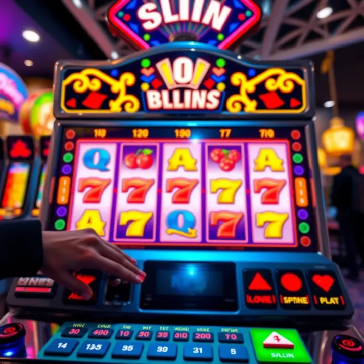 Colorful online slot machine displaying vibrant reels and bright jackpot symbols