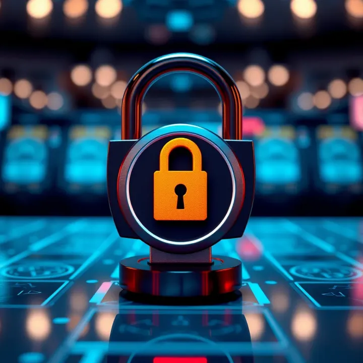 Secure padlock symbol representing online account protection and cyber security