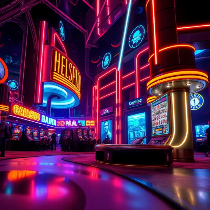 Dark sci-fi environment showcasing neon-lit architecture and immersive storytelling elements