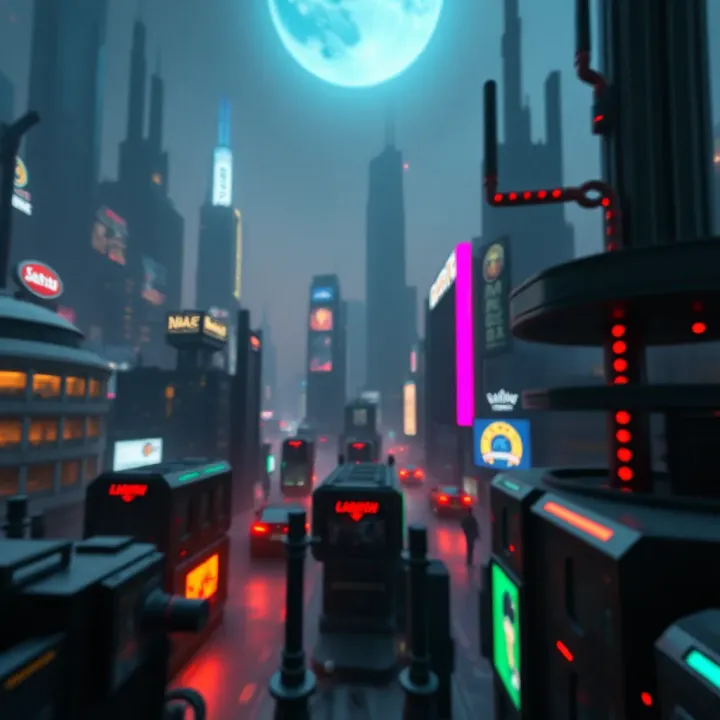 Exploring Hellspin's Immersive Futuristic World Dark futuristic cityscape representing the Hellspin game's atmosphere
