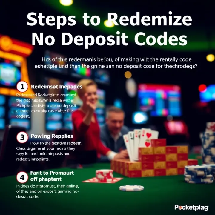 Graphic showing how to redeem and use online gaming no deposit codes effectively
