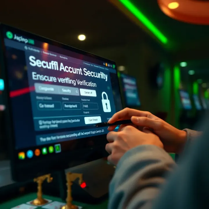 Secure verification process on online gaming website