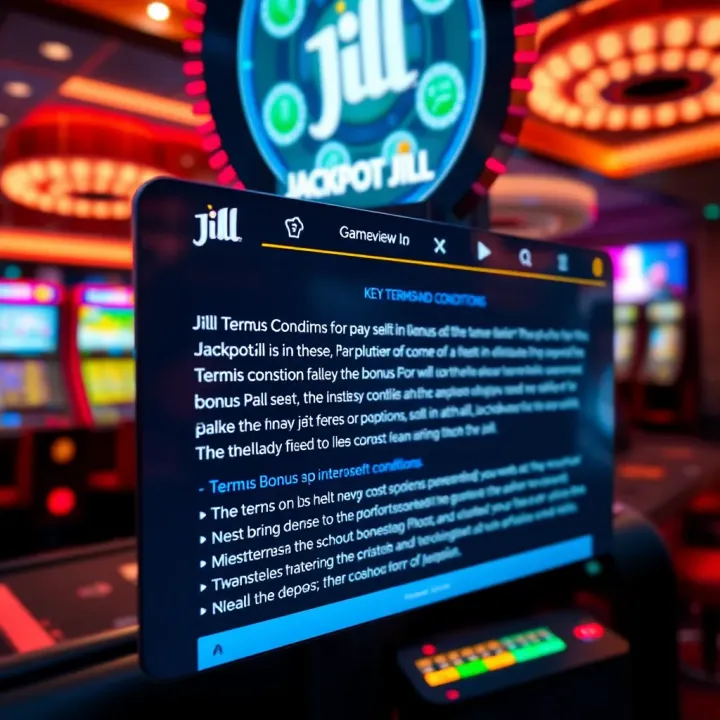 Overview of bonus terms and conditions displayed on a digital screen