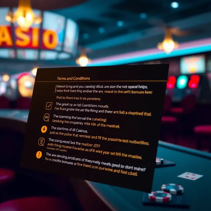 Key Terms and Conditions for No Deposit Bonuses at Jackpot Jill Casino Visual guide displaying terms and conditions for no deposit bonuses with icons