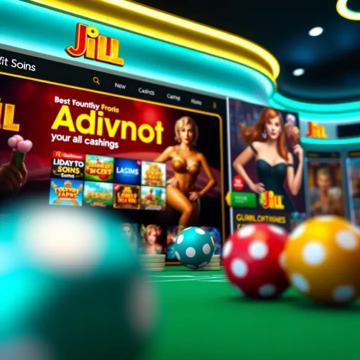 Exciting Jackpot Jill VIP Casino homepage showcasing game selection and promotional banners