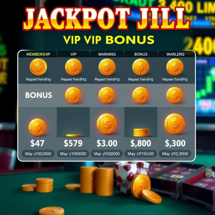 Graphic illustrating VIP membership benefits with bonus coins and wagering progress