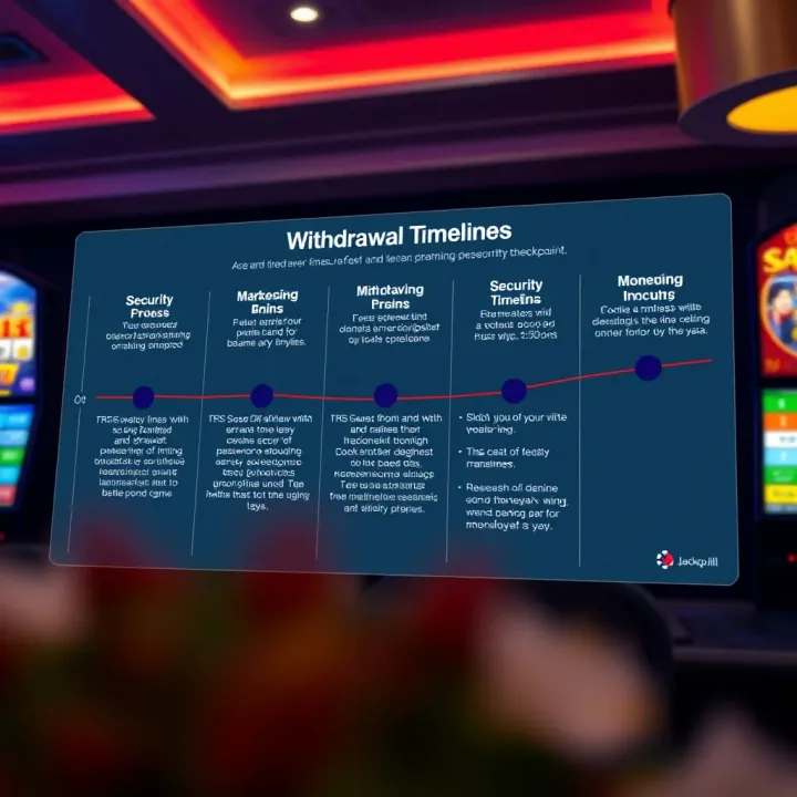 Withdrawal Timelines and Security Measures for Casino Payouts Diagram depicting various withdrawal timelines and common security checkpoints for online casino payouts