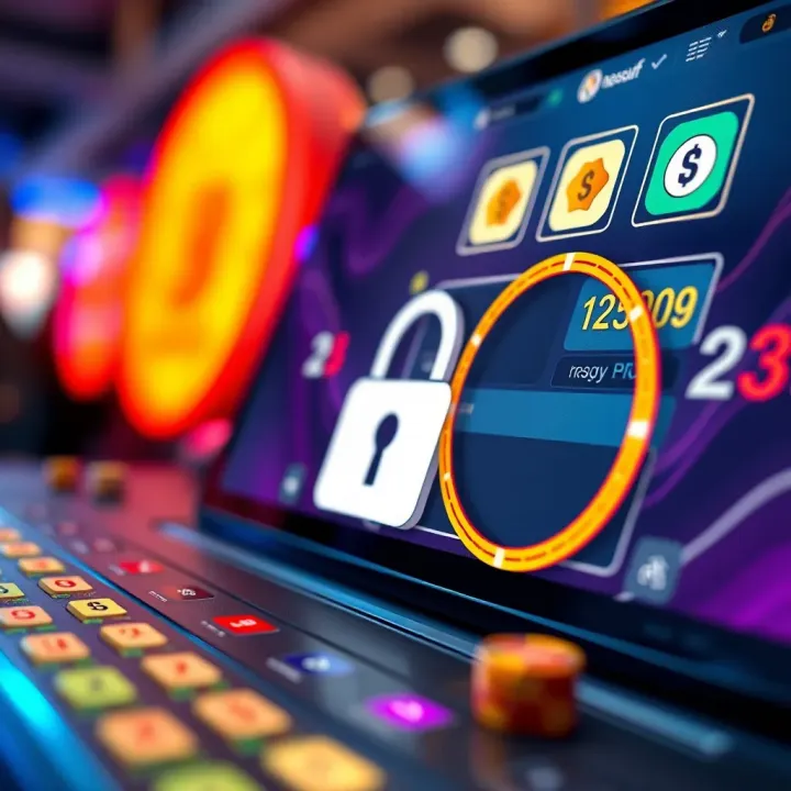 Conceptual representation of instant withdrawal with fast money transfer icons and secure lock on an online casino platform