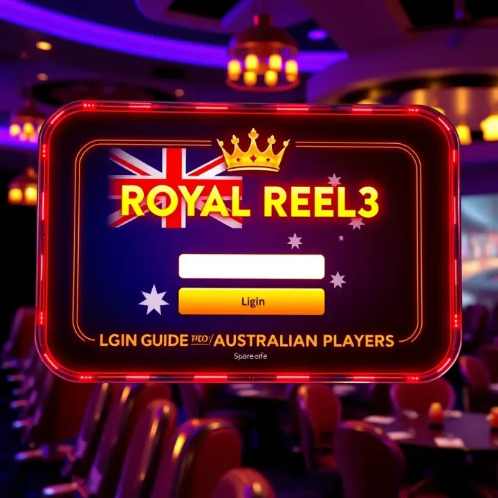 User interface showing secure login screen for Royal Reels 3 with Australian flag elements