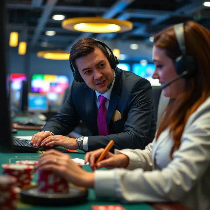 Support team assisting with account login issues for Royal Reels casino users