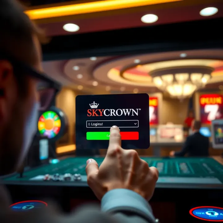User entering secure login credentials on an online casino platform