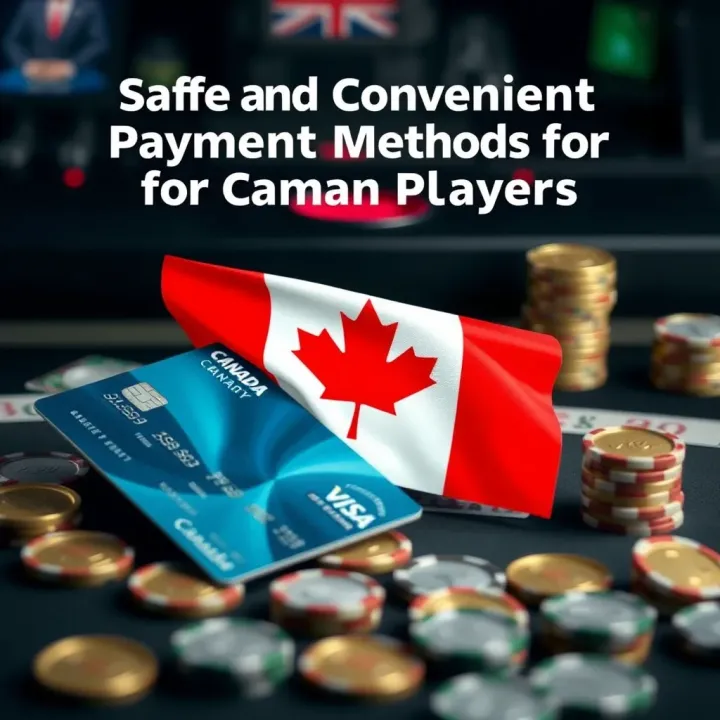 Safe and Convenient Payment Methods for Canadian Players Digital wallet and credit cards with Canadian flag symbolizing secure payment options