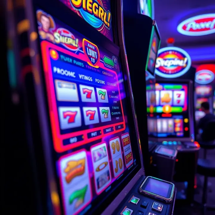 Electronic gaming machine interface showing reels and payout options