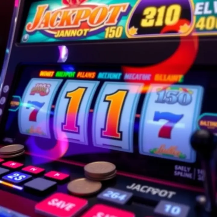 Close-up of gaming machine showing jackpot number eleven with coins and tokens