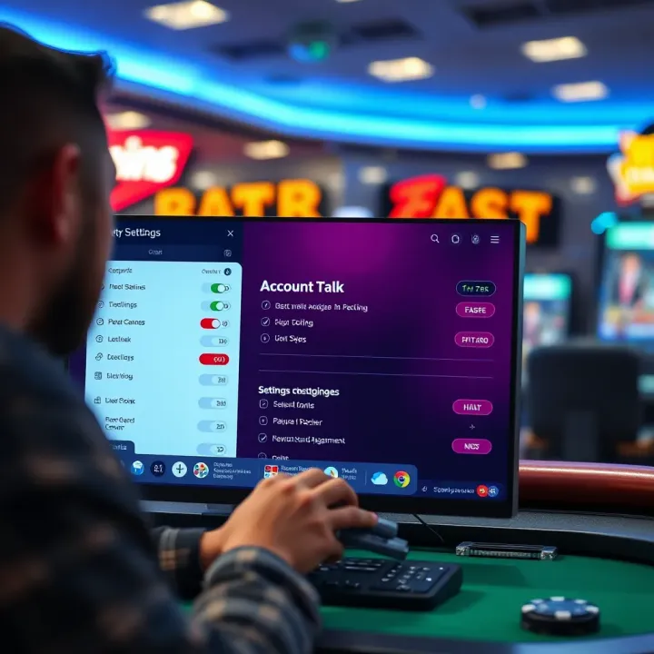 Account Management and Security on The Pokies Net User managing online account settings and security options on a digital platform