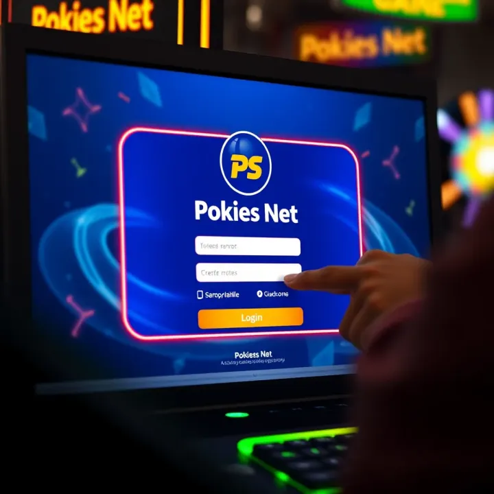 User entering login credentials on Pokies Net platform interface