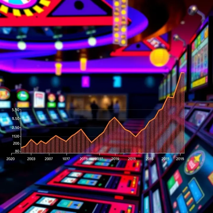 Graph illustrating shifts in pokies net usage and social impact in Australia