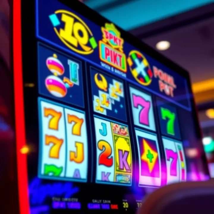 Vibrant Online Pokies Reels in Action Colorful online pokies reels with various symbols spinning on a digital screen