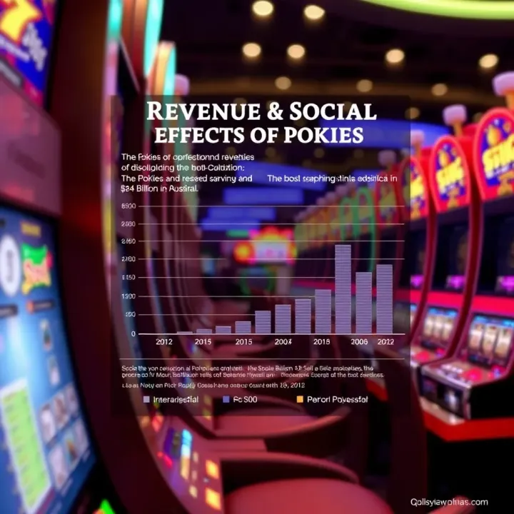 Chart illustrating revenue distribution and social effects related to slot machine gambling