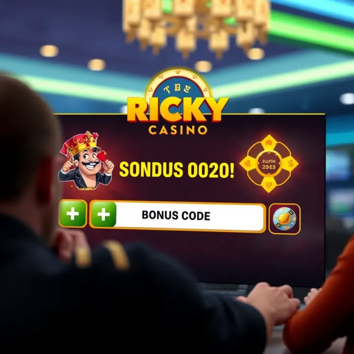 Digital interface showing bonus code entry and casino game rewards