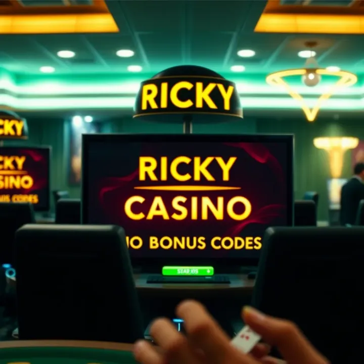 Illustration of a digital casino interface displaying no deposit bonus codes