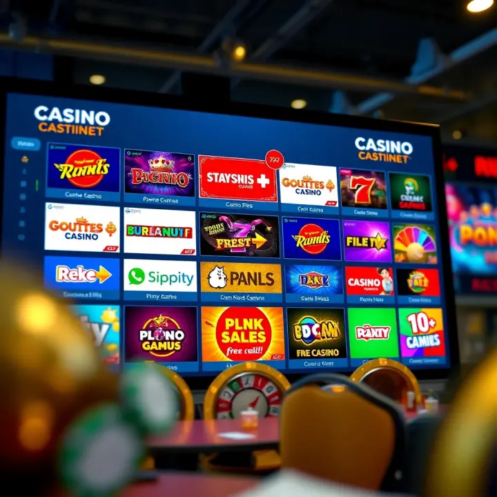 Display of various online casino bonus codes against a digital background