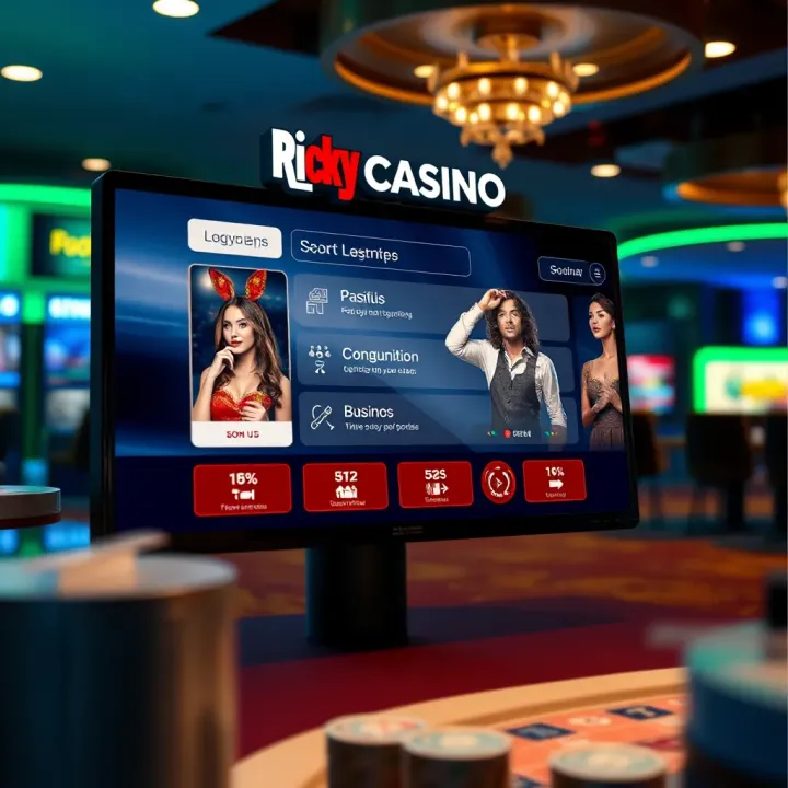 Ricky Casino digital interface showcasing no deposit bonus options