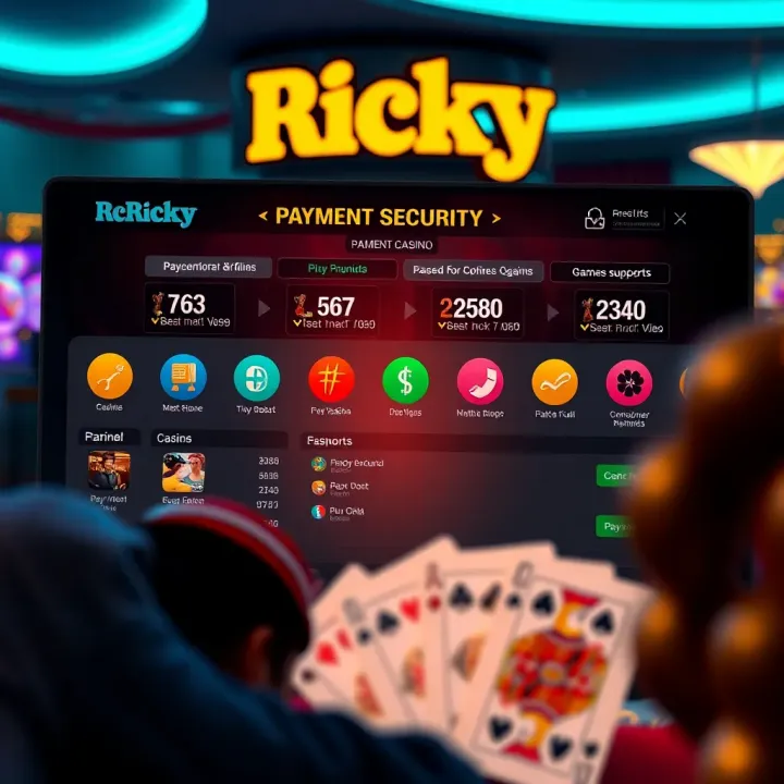 Secure online casino interface showing payment methods and customer support options