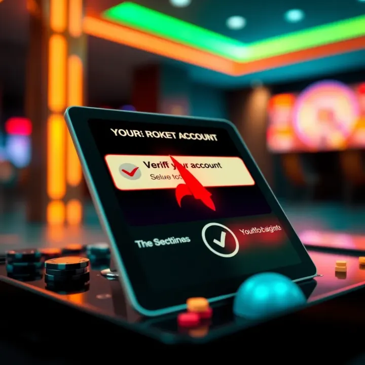 Secure account verification on digital device with checkmark