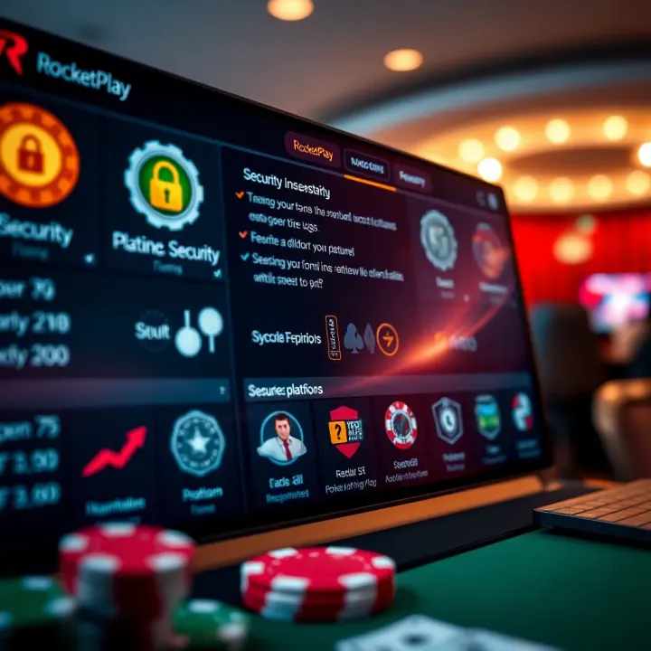 Secure online platform interface with visible security icons and trust badges