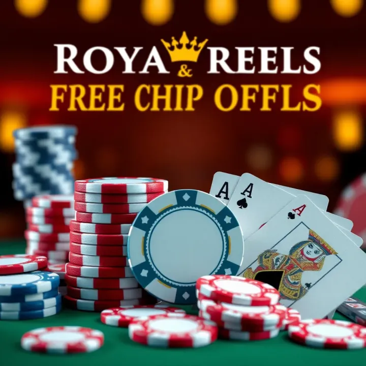 Graphic showing casino chips stacked next to playing cards and casino tokens