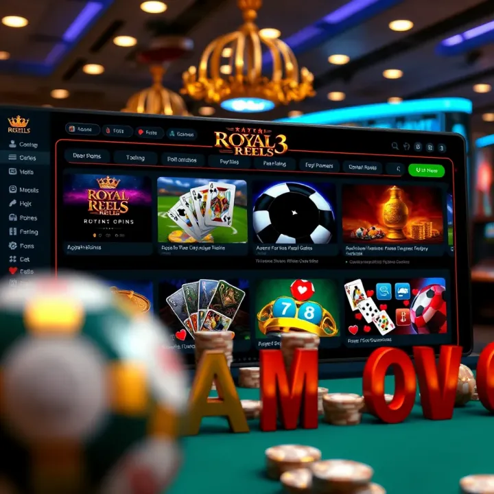 Dashboard displaying Royal Reels 3 features customized for Australian players