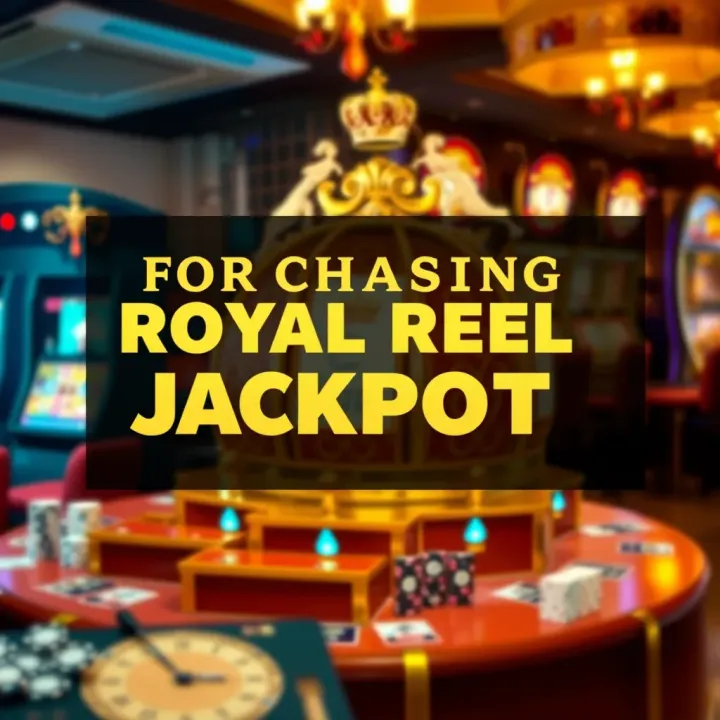 Graphic displaying tips for playing Royal Reels slots with a focus on maximizing jackpot winning potential