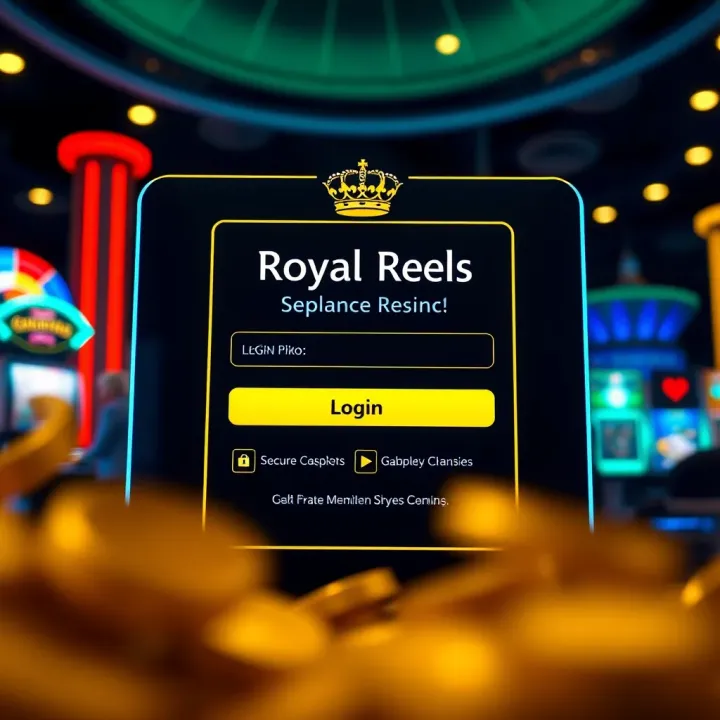 Secure login interface of Royal Reels highlighting authentication features