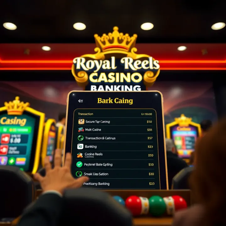 Secure transaction options displayed on casino banking page